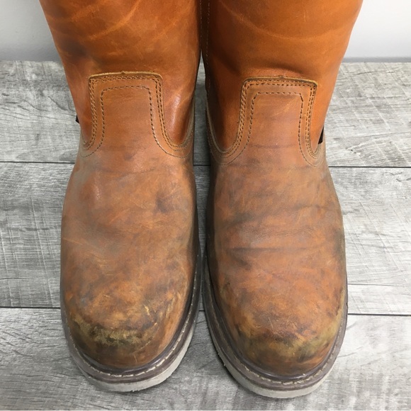 Field N Forest Men’s Leather Work Hunting Soft Toe Crepe Sole Boots Size 10.5 - Picture 5 of 11